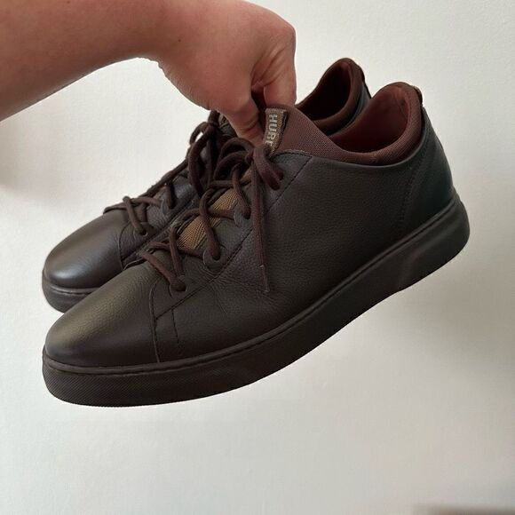 Samuel Hubbard Men’s Minimalist Flight Leather Sneaker Brown on Brown Lace-up - Picture 6 of 16